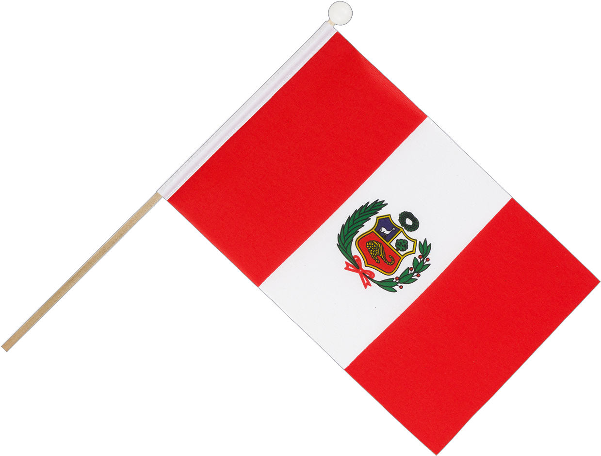 Hand Waving Flag 6x9" - Mini Peru Flag - 4x6" (1500x1260), Png Download