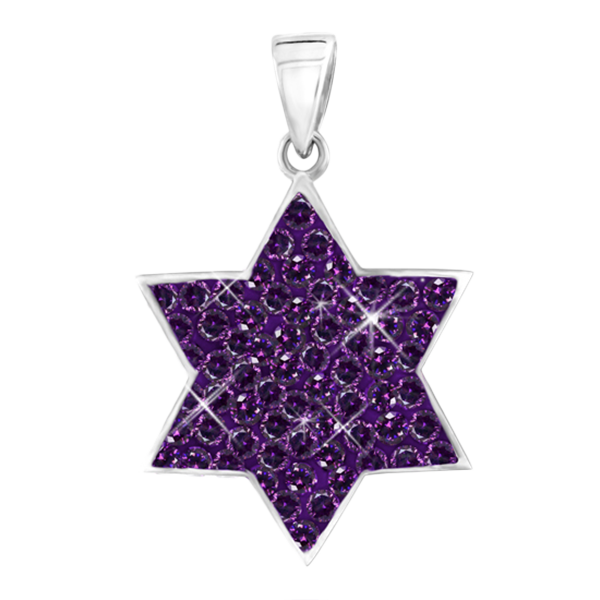 Sterling Silver Star Of David Pendant With Amethyst - Euclidean Geometry And Fractals (600x600), Png Download