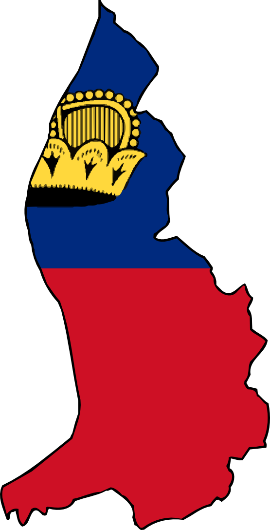 Clip Art Peru Flag - Liechtenstein Map With Flag (555x1088), Png Download