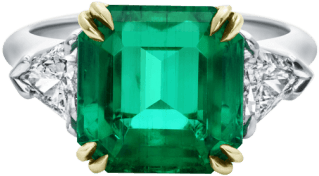 Classic Winston™, Emerald-cut Emerald Ring - Harry Winston Emerald Engagement Ring (760x500), Png Download