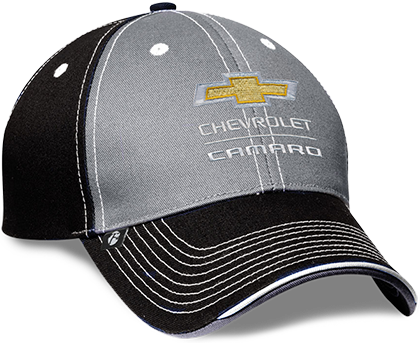 Camaro Structured Black Hat - Bt Camaro Red/ Grey Hat With White Sandwich Brim Ch2448 (420x343), Png Download