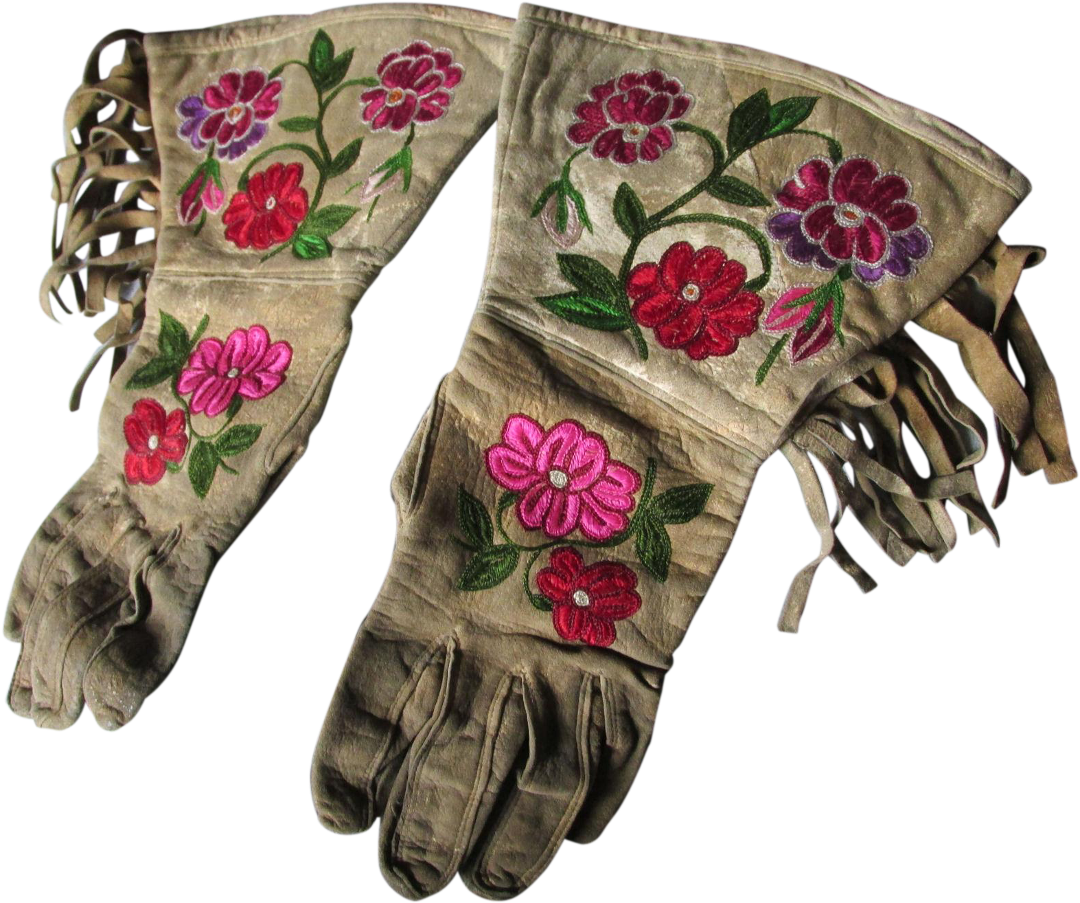 A Very Attractive Pair Of Native American Indian Gauntlets - Glove (1572x1572), Png Download