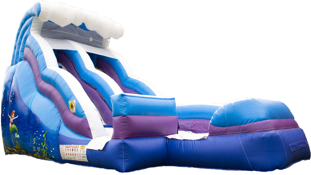 Water Slide Jumping Castle - Inflatable (650x352), Png Download