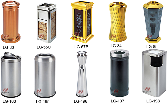 Elegance Rose Golden Color Ashtray Garbage Bin,trash - Waste Container (602x365), Png Download
