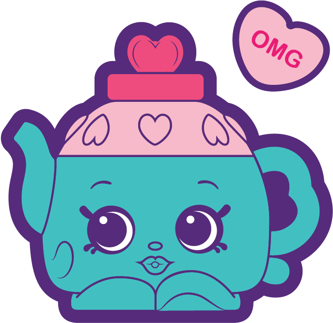 Lovely Hearts Teapot - Portable Network Graphics (834x834), Png Download