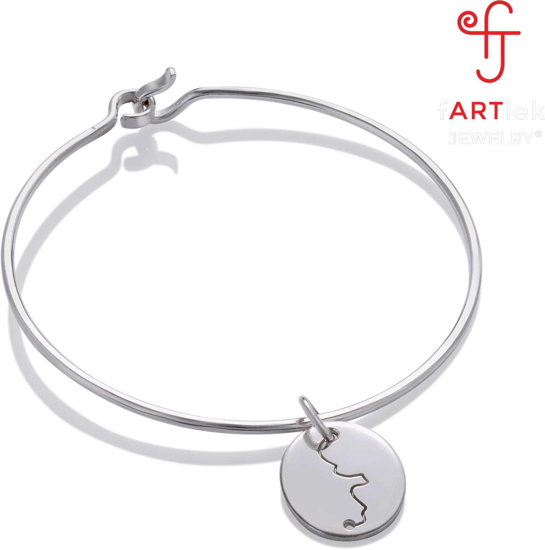 Beach To Beacon Sterling Charm Bangle - Charm Bracelet (2000x2000), Png Download