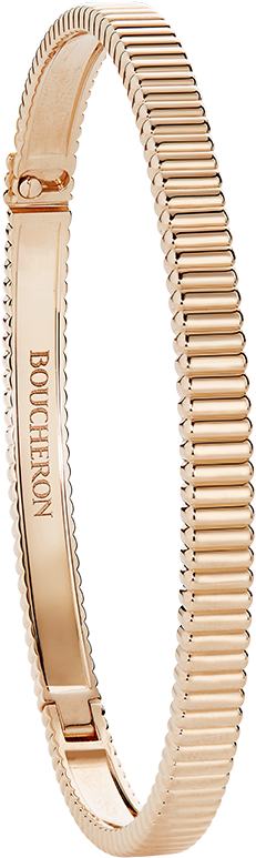 Quatre Grosgrain Bangle Bracelet - Boucheron Quatre Grosgrain Bracelet In 18k Yellow Gold (960x960), Png Download