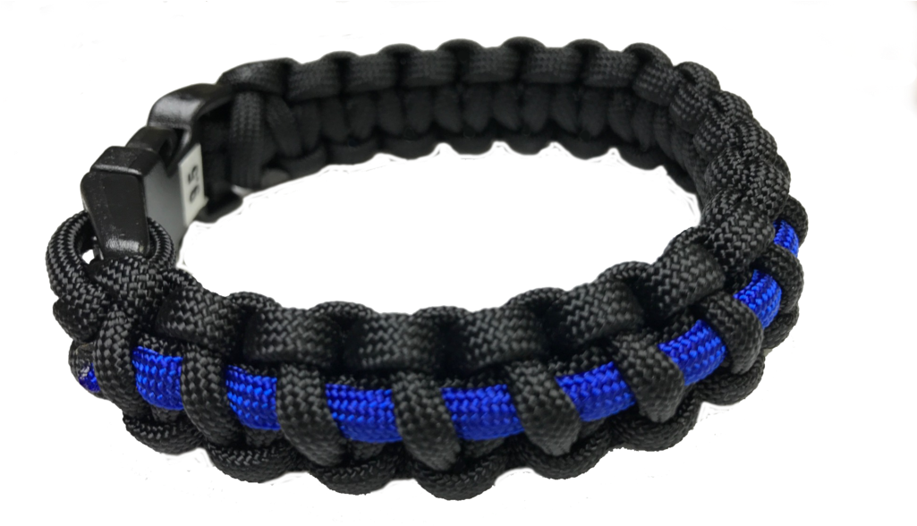 Thin Blue Line Paracord Bracelet Pfsgear - Thin Blue Line (1024x629), Png Download