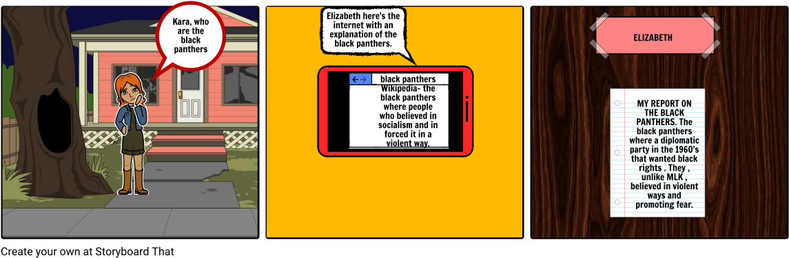 The Black Panthers - Cartoon (1164x385), Png Download