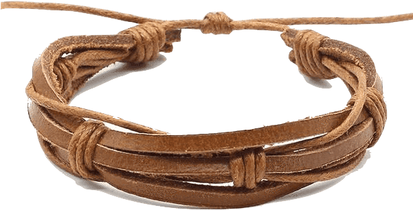 Leather Bracelet Transparent Png (600x600), Png Download