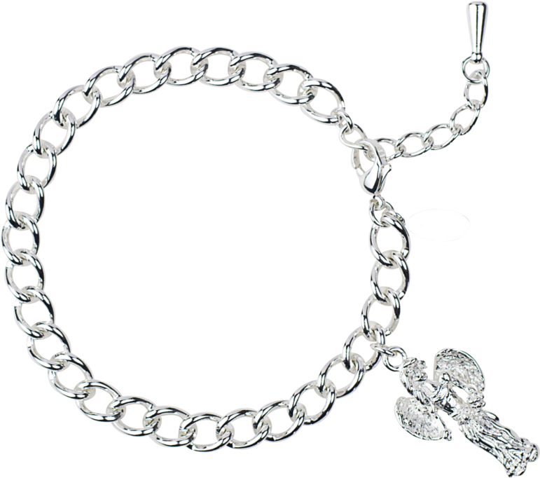 Free Angel Charm Bracelet Sterling Silver - Bracelet (770x1024), Png Download