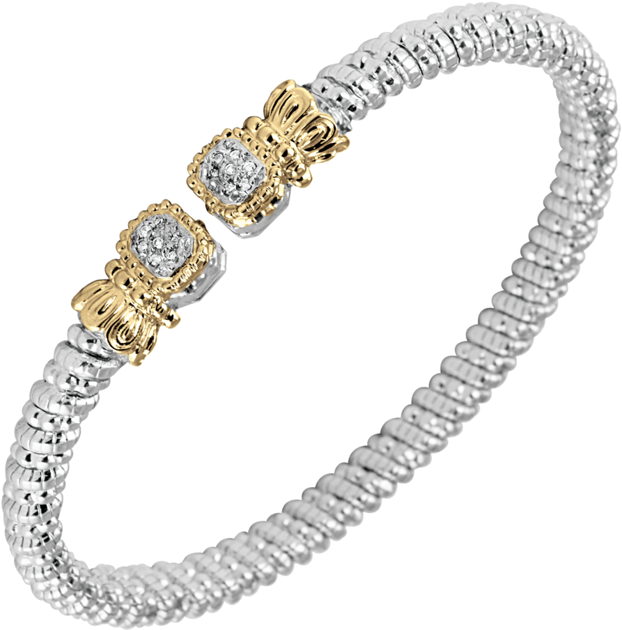 14k Gold & Sterling Silver Bracelet (1000x1000), Png Download