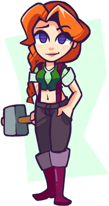 Leah So Cool - Stardew Valley Leah Fan Art (445x750), Png Download