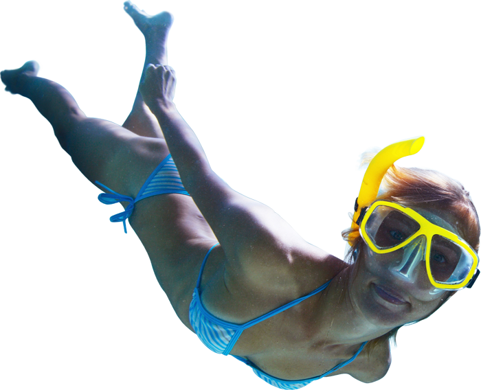 Please - Snorkeling Png (700x568), Png Download