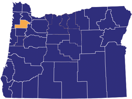 Yam Map - Oregon County Map Marijuana Laws (454x339), Png Download