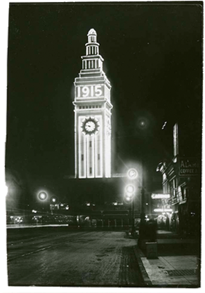 Ferry Building To Be Relit In Honor Of The Ppie Centennial - Clock Tower (564x423), Png Download