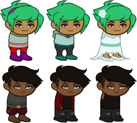I Sprited My Stardew Valley Farmers, Calanthe And Faustus - Video Game (500x437), Png Download