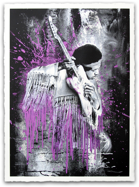 Movie - Mr Brainwash Jimi Hendrix (580x780), Png Download