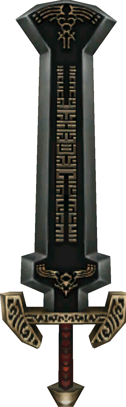 Twilight Princess Enemy Weapons Boss Darknut Sword - Twilight Princess Darknut Sword (496x1596), Png Download