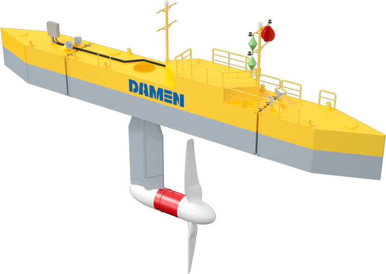 An Important Advantage Of Tidal Energy Is Its Predictability - Tidal Turbines Png (1300x575), Png Download