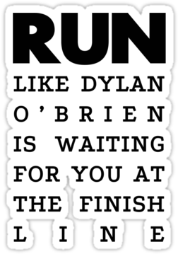 "run Dylan O'brien " Stickers By Joji387 Redbubble - Sam Heughan T Shirt (375x360), Png Download