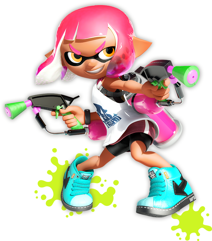 Graphic Royalty Free Download Nintendo Switch Games - Nintendo - Amiibo Figure (splatoon Inkling Girl) (714x812), Png Download