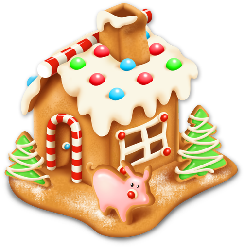 Gingerbread House - Gingerbread House Png (515x515), Png Download