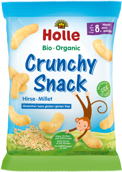 Organic Crunchy Snack Millet - Holle Organic Crunchy Snack Millet (600x600), Png Download
