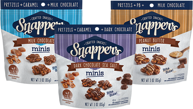 A Smaller Version Of The Pretzel Caramel Chocolate - Snappers Caramel Brownie + Dark Chocolate Pretzels (623x352), Png Download