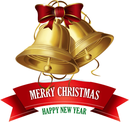 Christmas Bells Png Clipart In Category Christmas Png - Merry Christmas (412x389), Png Download