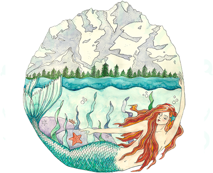 Mountain Mermaid Flowy Racerback Tank - Mermaids In The Mountains (800x800), Png Download