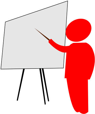 The Teacher Pointed To The Explanation On Blackboard - Teacher (566x800), Png Download
