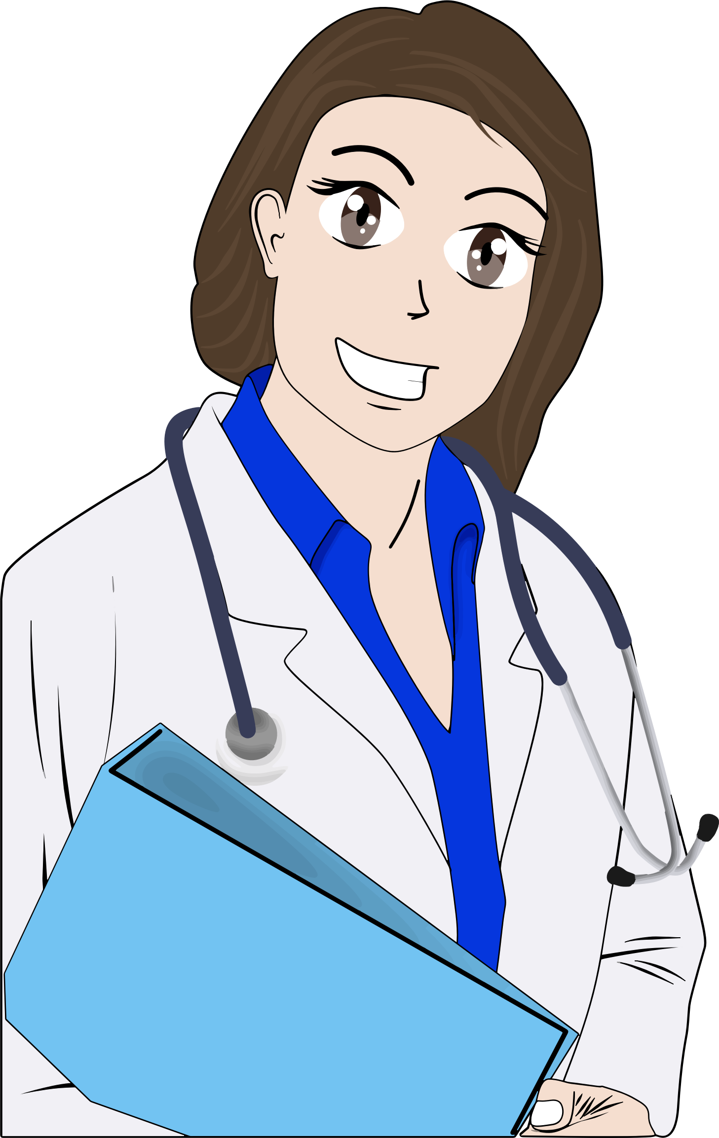 Png Freeuse Cartoon Female Big Image Png - Cartoon Pic Of Female Doctors (1457x2307), Png Download