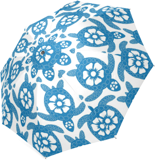 Interestprint Stylish Blue Sea Turtle Hawaiian Flower - Interestprint Stylish Sea Turtle Hawaiian Flower Foldable (400x400), Png Download