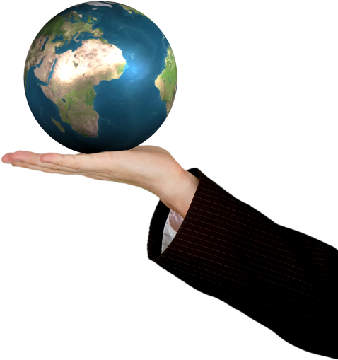 Business Woman Holding The World Png Image - Business Png (500x546), Png Download