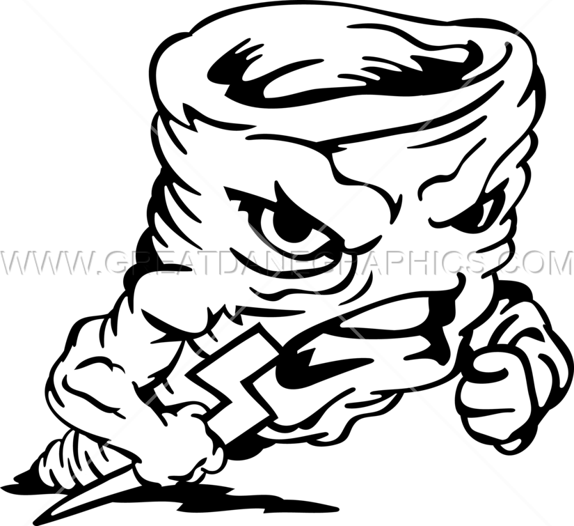 Angry Tornado - Tornadoes In Black And White Clipart (825x755), Png Download