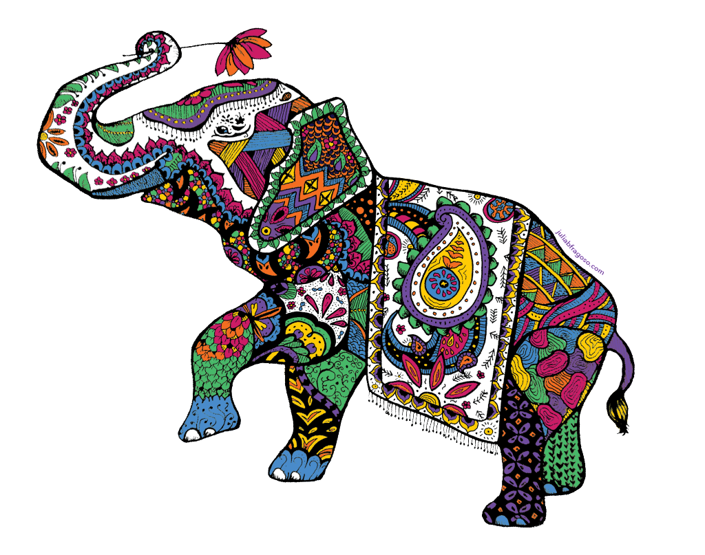 Indian Elephant Png (1024x807), Png Download