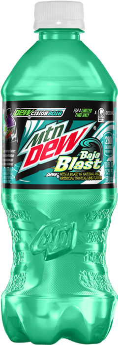 Mountain Dew Baja Blast Png Png Black And White Download - Baja Blast 20 Oz (300x700), Png Download