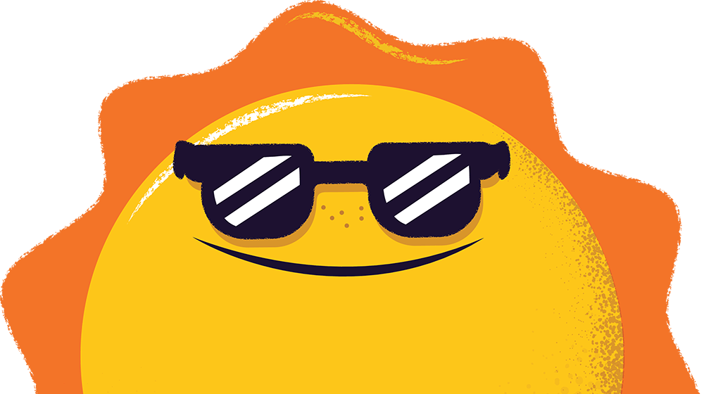 Sunshine Day Camp Sun Character - Sunshine (1000x560), Png Download