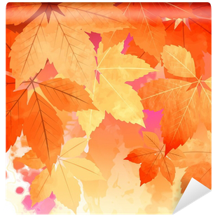 Autumn Vector Watercolor Fall Leaves Wall Mural • Pixers® - Watercolor Painting (400x400), Png Download