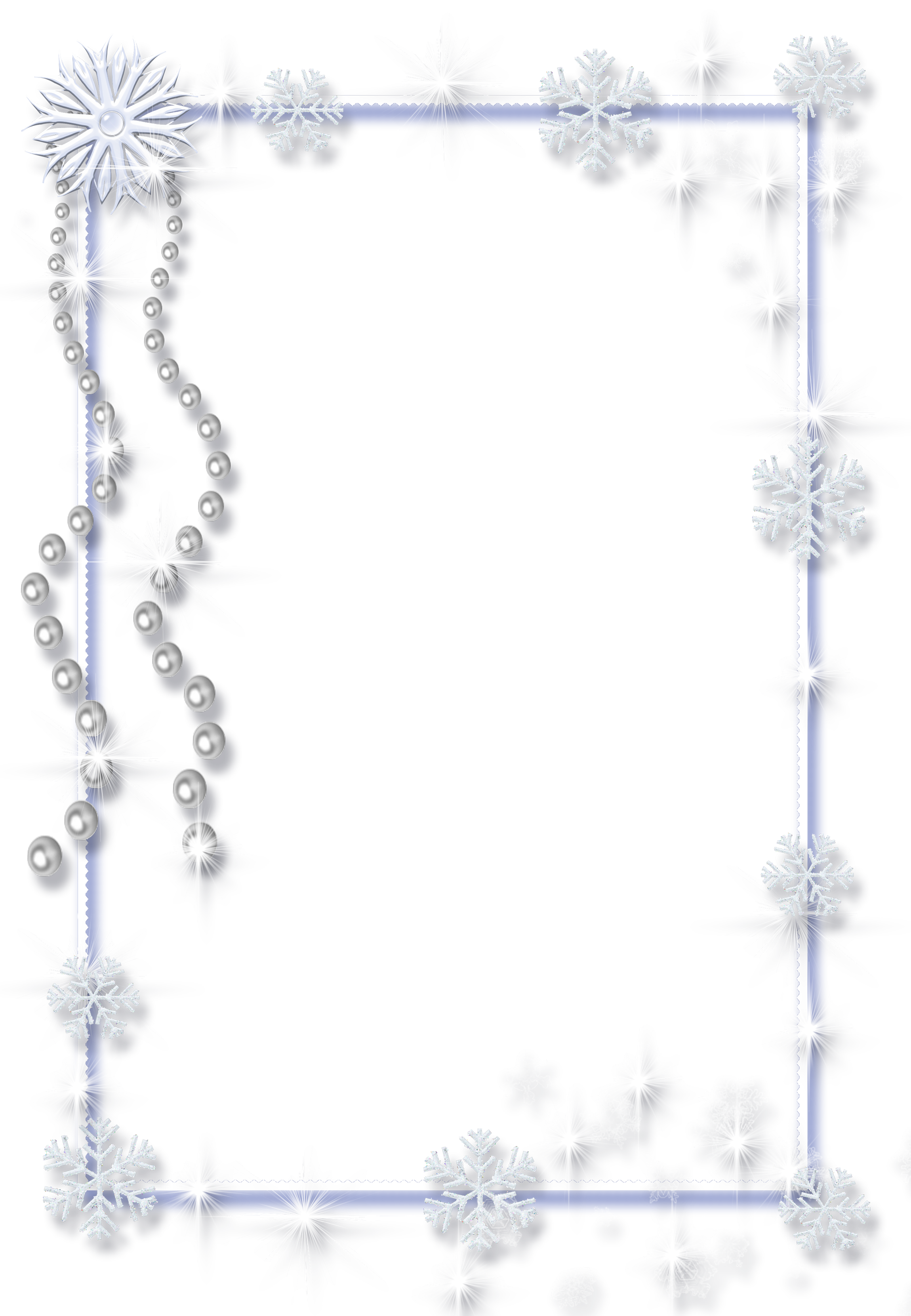 Christmas Ice Frame Png (2300x3322), Png Download