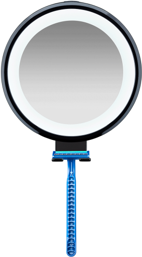 Fog-free/led Lighted Men's Mirror - Conair Beff2 Fog-free Led Lighted Mens Mirror (550x550), Png Download