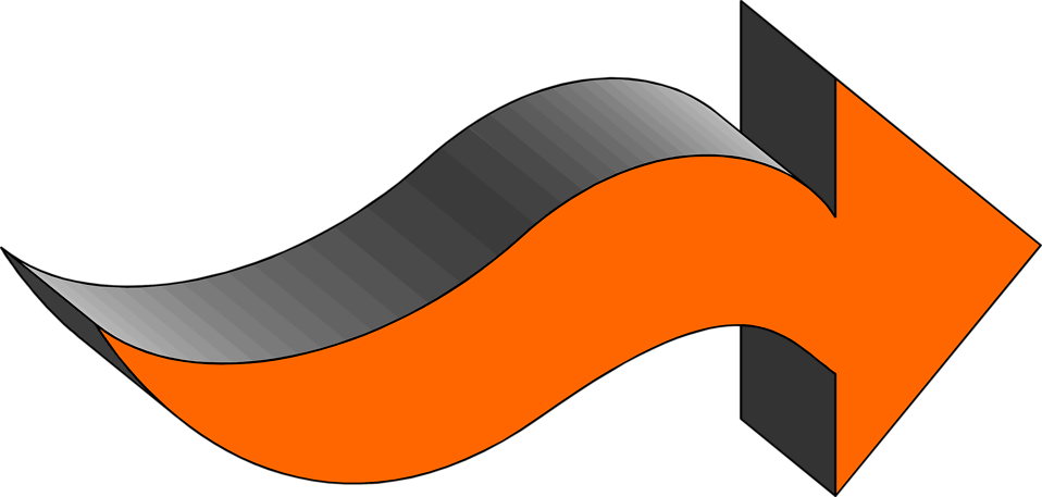 Clipart Arrows Growth - Right Arrow 3d (958x457), Png Download