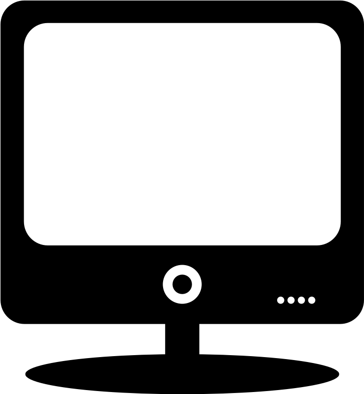 Clipart - Computer Monitor - Free Clipart Computer (800x800), Png Download