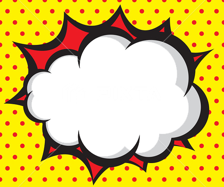 Pop Art Speech Bubble Png (450x375), Png Download