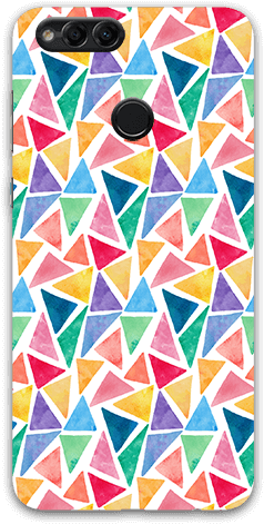 Download Watercolor Triangles Pattern Honor 7x Mobile Case - Mobile ...