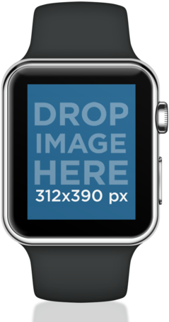 Black Apple Watch Sport Mockup Png Placeit Stage Image - Analog Watch (640x480), Png Download
