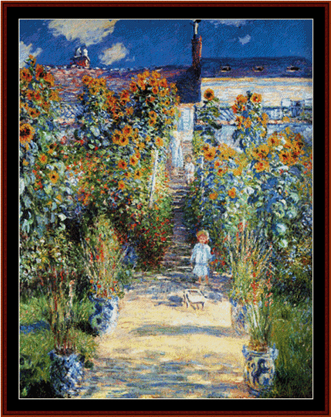 Artists Garden At Vetheuil - Artist's Garden At Vetheuil (600x599), Png Download