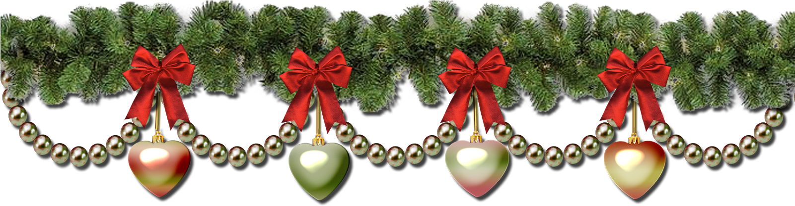 Download Transparent Christmas Garland Border Clipart Full Size Png Image Pngkit