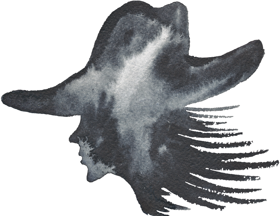 Western Cowboy Black And White Watercolor Fashion Transparent - Hat (1024x1024), Png Download